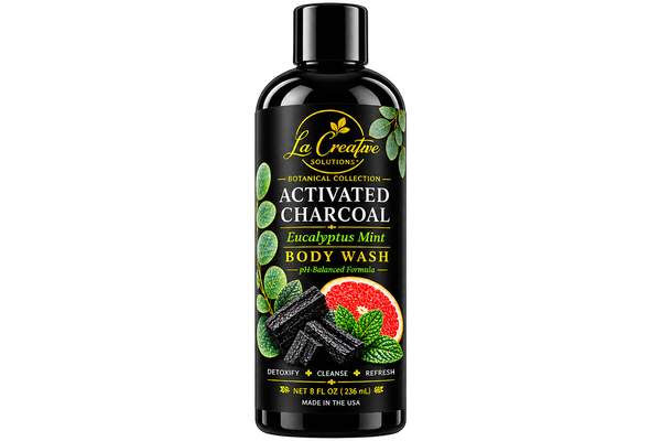 Natural Activated Charcoal Eucalyptus Mint Body Wash PH Balance