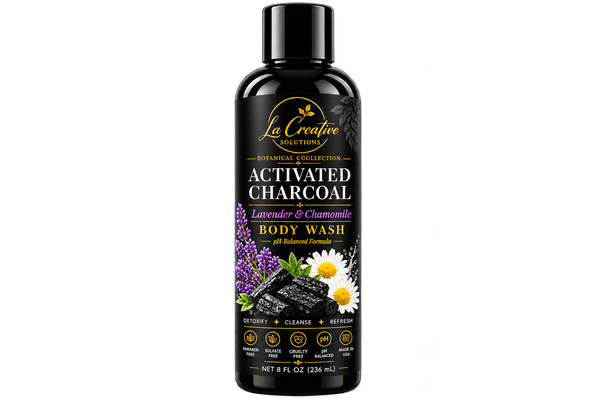Natural Activated Charcoal Lavender & Chamomile Body Wash PH Balance