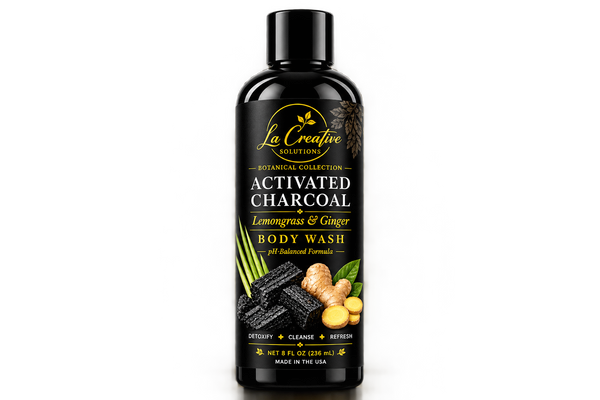 Natural Activated Charcoal Lemongrass & Ginger Body Wash PH Balance