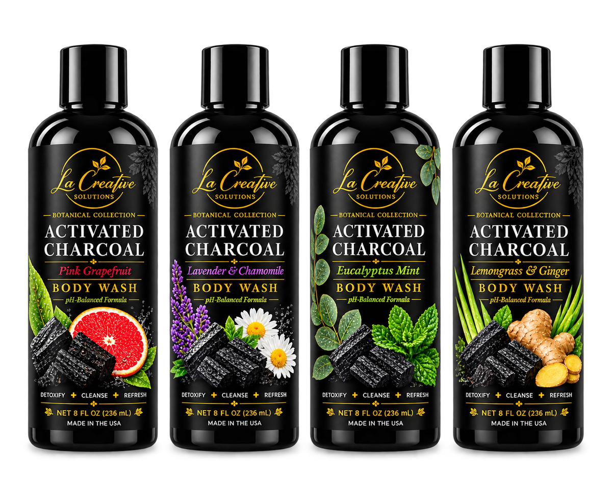 Botanical Activated Charcoal  Body Wash Collection