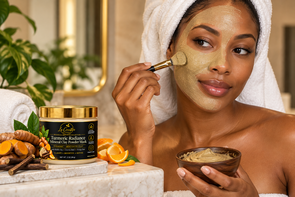 Turmeric Radiance Mineral Clay Powder Mask  With Bentonite Clay
