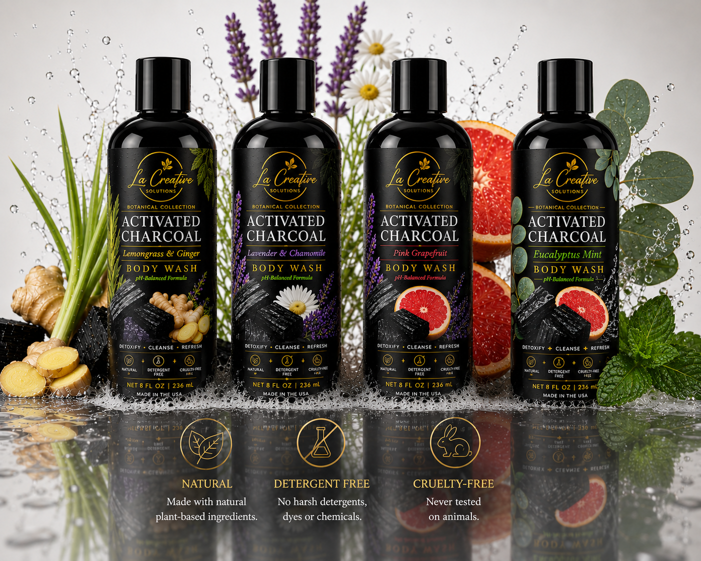 Botanical Activated Charcoal Bodywash Collection