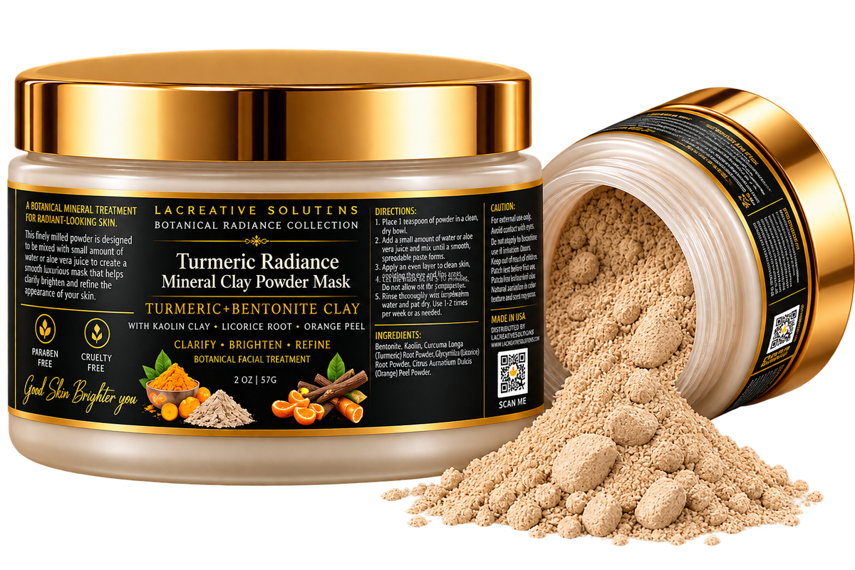 Turmeric Radiance Mineral Clay Powder Mask  With Bentonite Clay