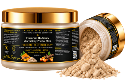 Turmeric Radiance Mineral Clay Powder Mask  With Bentonite Clay