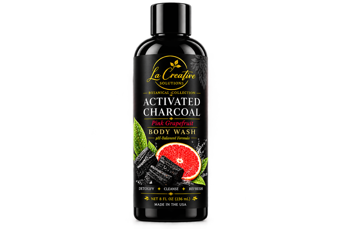 Natural Activated Charcoal Pink Grapefruit  Body Wash  PH Balance