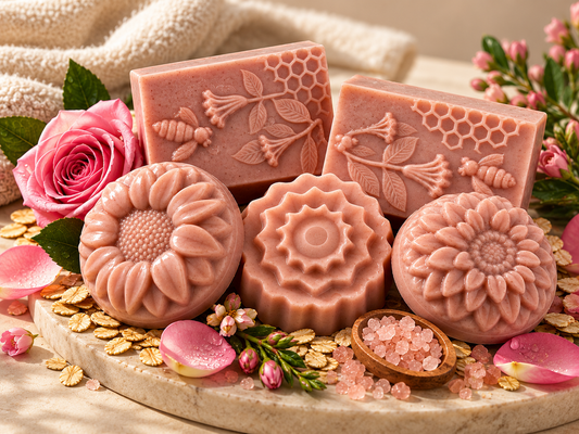 Rose clay soap set 