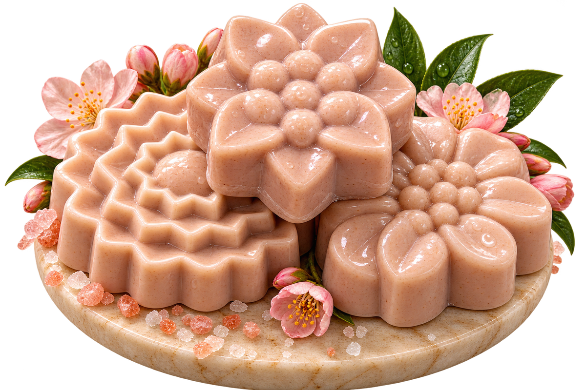 Oatmeal  rose clay soaps 
