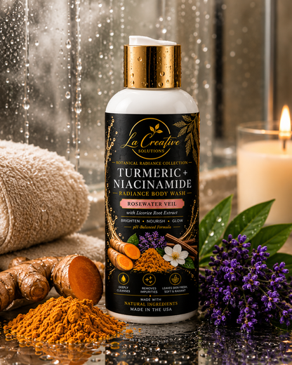 Turmeric + Niacinamide Radiance Body Wash — Rosewater Veil