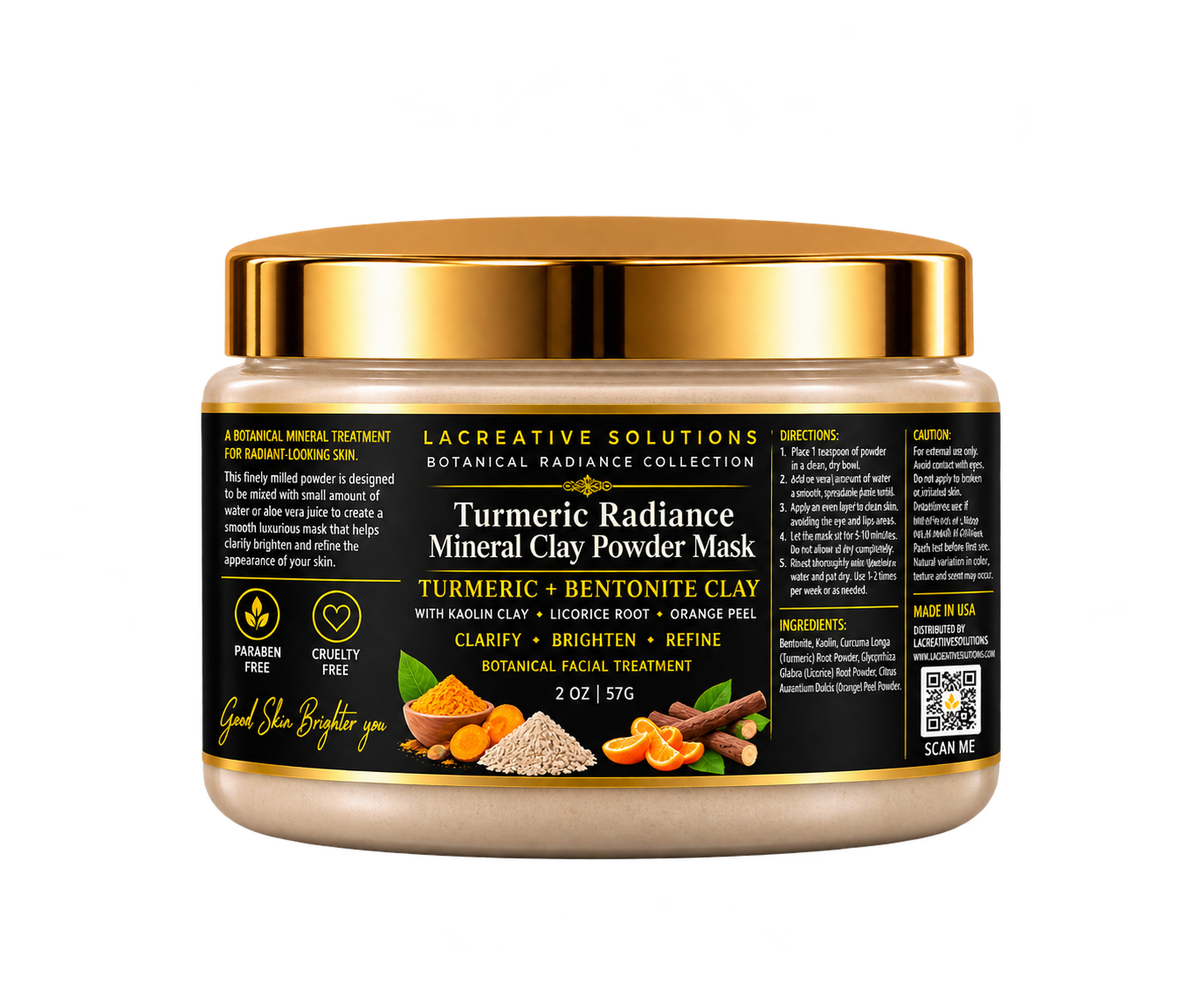 Turmeric Radiance Mineral Clay Powder Mask  With Bentonite Clay
