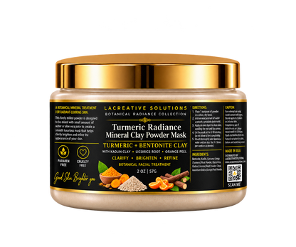 Turmeric Radiance Mineral Clay Powder Mask  With Bentonite Clay