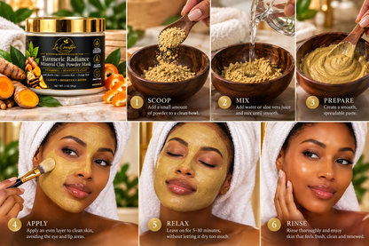 Turmeric Radiance Mineral Clay Powder Mask  With Bentonite Clay