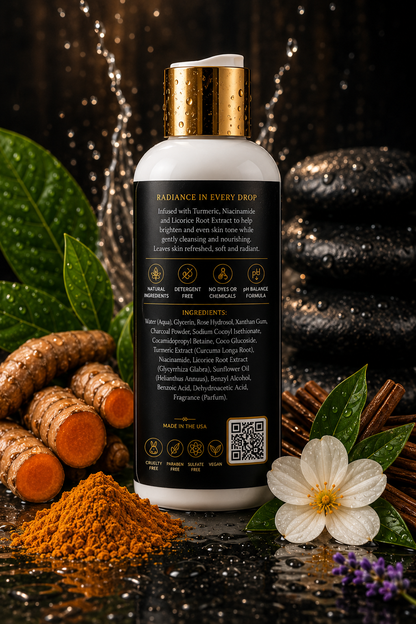 Turmeric + Niacinamide Radiance Body Wash — Rosewater Veil